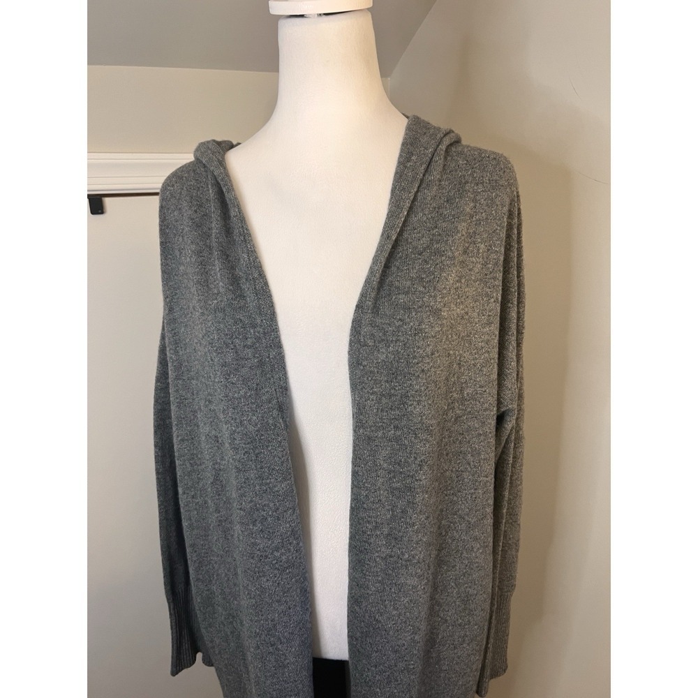 Eileen Fisher Luxury Cashmere Duster Cardigan | Grey | Open Front | Size M - Picture 3 of 10